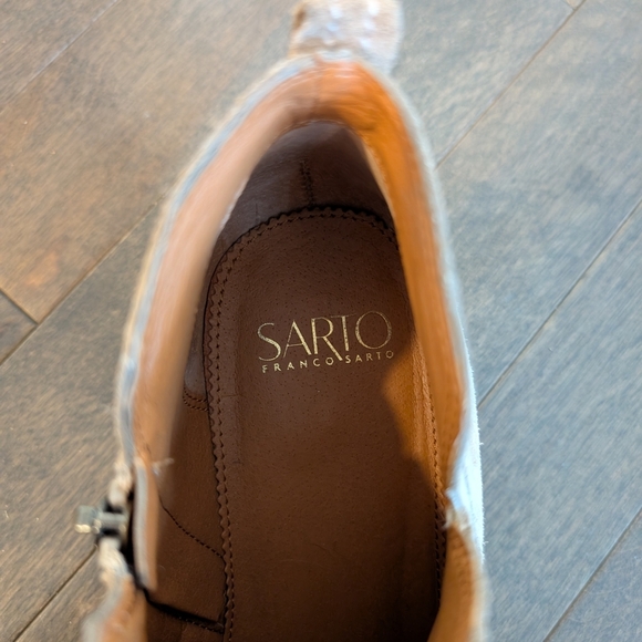 FRANCO SARTO Paivley Tan Suede Leather Ankle Booties - Picture 6 of 8